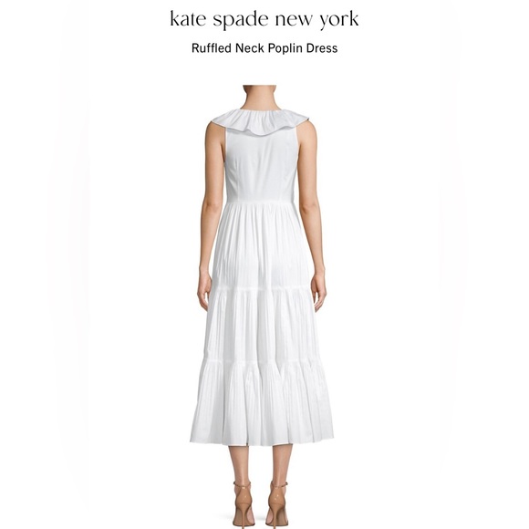 kate spade new york Ruffled Neck Poplin Dress - Picture 7 of 16